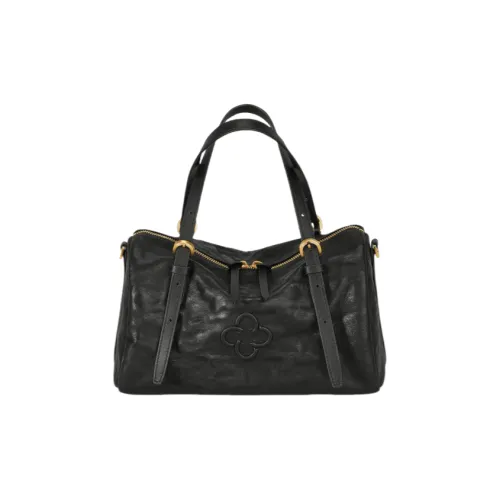 CASSILE Овчина Pillow Bag Boston Bag Single Shoulder Bag Medium Women's Black