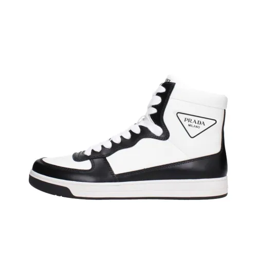 PRADA Высокие Кроссовки для скейтбординга Мужские Белые