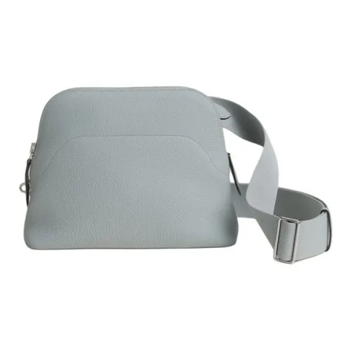 HERMES Bolide Коровья кожа Togo Курьерская сумка Сумка через плечо Мужская 8U BLEU Ледниково-голубой