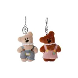 2 пачка плюшевый медведь ожерелье с бусинами, экрю + коричневый