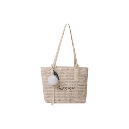 COMELY Ткань Сумка Тоут Сумка Сумка на плечо Стандартная Женская Экрю