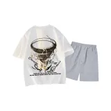 Белый топ, светло-серый низ