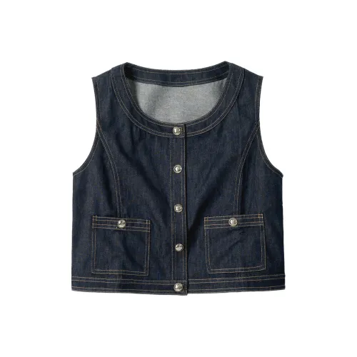 Bethine Темный деним синий женский жилет