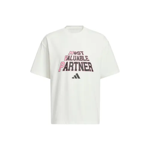 Adidas Баскетбол SS25 Слоган T-рубашка T-рубашка Мужская