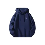 [Loose Fit Soft Cotton Comfortable] Темно-синий (Ослепительный цвет Медвежонок Логотип на груди)