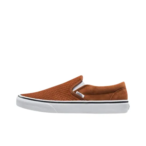 Vans CLASSIC Slip-On Скейтборд Кроссовки Унисекс Коричневый
