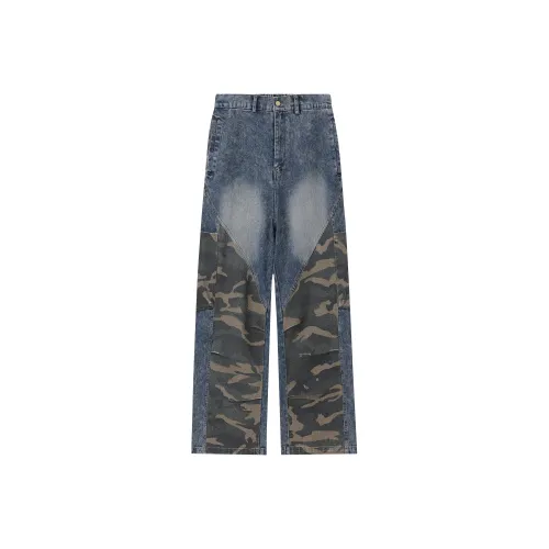 HYLHYL Джинсы унисекс, синий цвет