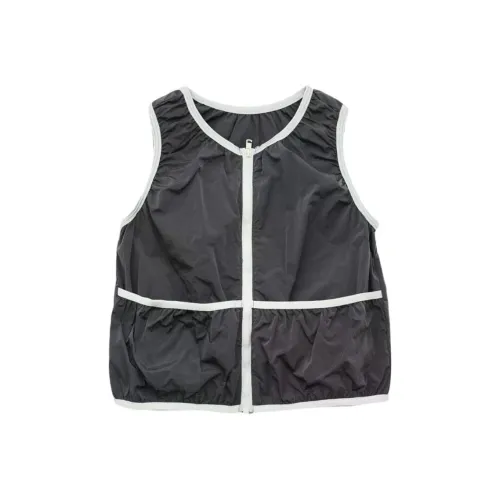 SUNTOMORROW Жилет 2025 Лето Темно-серый Подростки