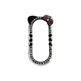 Черный, украшенный горным хрусталем, вырезной, защитный чехол