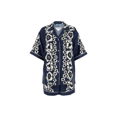 PRADA Темно-синий Синий Женские Пижамные Комплекты