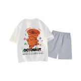 Белый топ, светло-серый низ