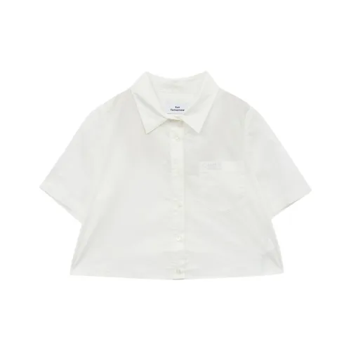SUNTOMORROW Повседневная рубашка 2025 Летний Белый Подростки