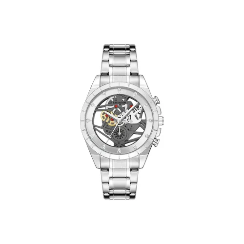 LIBER AEDON Мужские часы Кварцевый механизм Ремешок из нержавеющей стали Циферблат с черепом