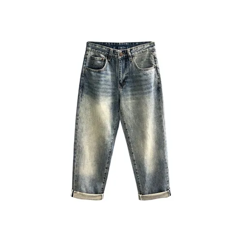 YGQPZHZ Синий Мужской Джинсы