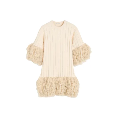 By Malene Birger Бежевые Женские Длинные Платья с Длинными Рукавами