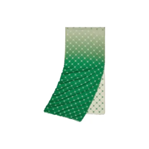 TORY BURCH Шарфы из овечьей шерсти женские зеленые