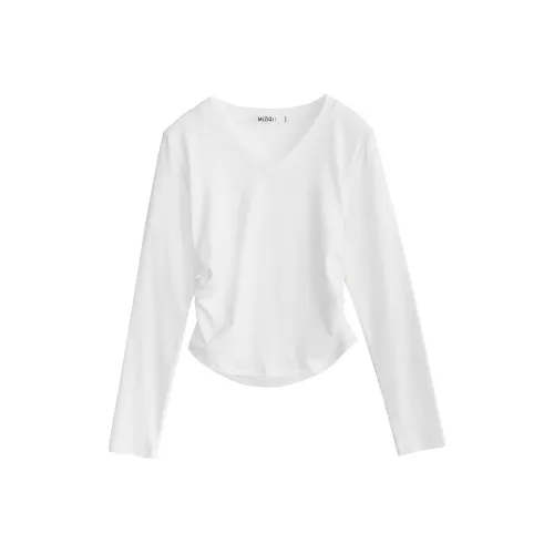 MIZIQI Длинный рукав Т-рубашка Женская