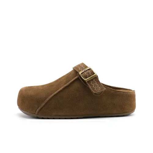 JOSINY Домашние тапочки Женские Хаки