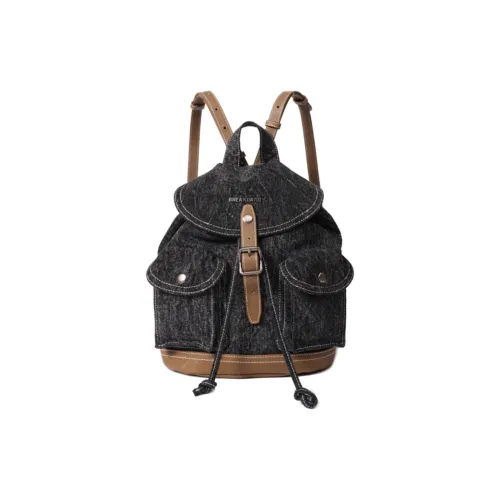 BREAKDANNY Джинсовый рюкзак из коровьей кожи маленький женский многоцветный