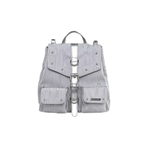 Kenghua Village ПУ (полиуретан) Одно плечо Через плечо Рюкзак Women's Silver