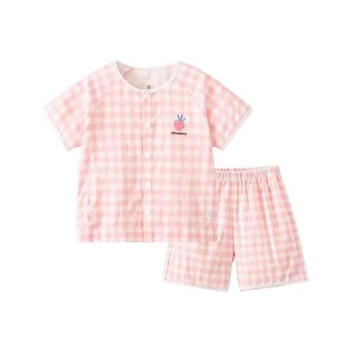 Детский Bejirog Детский Марля Пижама Мальчики Женский Лето Короткий Рукав 100% Хлопок Тонкий Дом Воздух Условленный Сон Халат