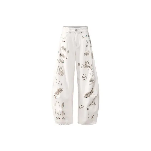 Freshclean Белый Унисекс Джинсы