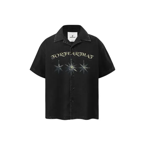 FOR FEAR THAT Hardcore Черный Унисекс Рубашки