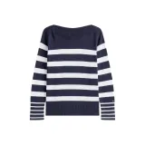 Морской синий в полоску