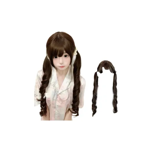 LIANXIANGKE [Hazel FUFU] Перука Женская Lolita Double Ponytail с человеческими волосами сладкая девушка полный комплект