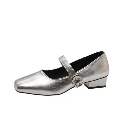 Wuji Грубый каблук Мэри Джейн Женские туфли