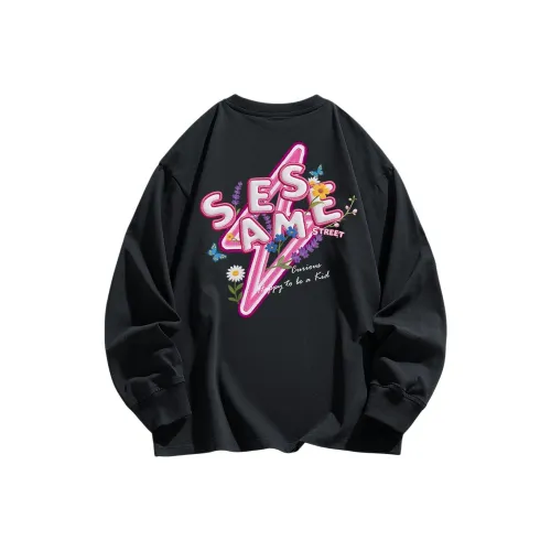 Улица Сезам Длинный рукав Т-рубашка Унисекс