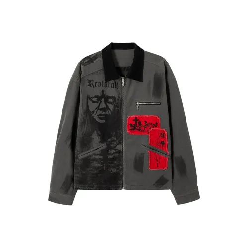 H YXIANG Wasteland Серый Женские Куртки