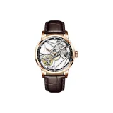 Розовый корпус с белым циферблатом