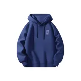[Loose Fit Cotton Soft Comfortable] Синий (Ослепительный цвет Медведь Логотип на груди)