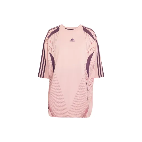 Adidas Розовый Красный/Серый Женские Футболки