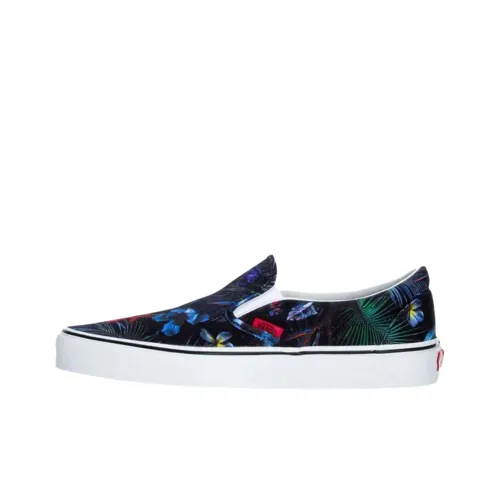 Vans CLASSIC Slip-On Скейтборд Кроссовки Унисекс Черный Синий