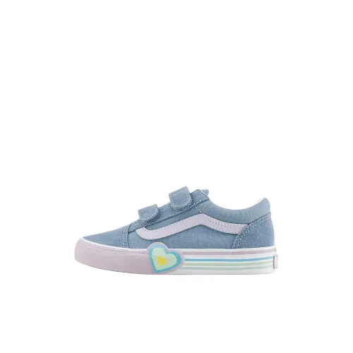 VANS Old Skool V Low Топ Детские Скейтбординги Синий Children Возраст 3-7 лет