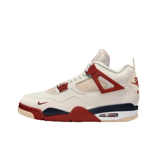 Nigel Sylvester x Jordan Air Jordan 4 Винтажные баскетбольные кроссовки Унисекс Белый