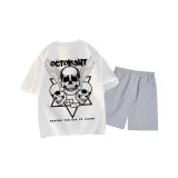 Белый топ, светло-серый низ