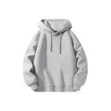 [Loose Fit Soft Cotton Comfortable] Фотиния Серый (B Ослепительный Цвет Медведь Логотип на груди)