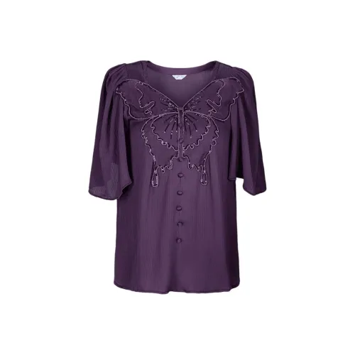 Tang Xi Фиолетовые Женские Рубашки