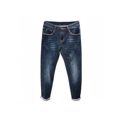 CAT'S PAW Темно-синий Унисекс Джинсы