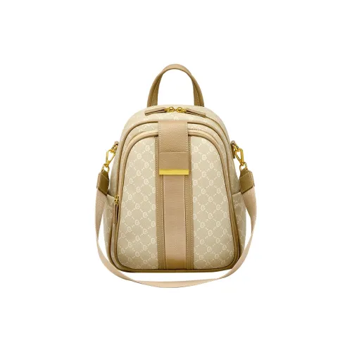 SMILE FOCUS ПУ (полиуретан) с PVC материал универсальный рюкзак для всех сезонов женский абрикосовый