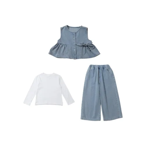 SUPEREDGE Повседневная спортивная одежда деним кружево вверх трехкомпонентный комплект