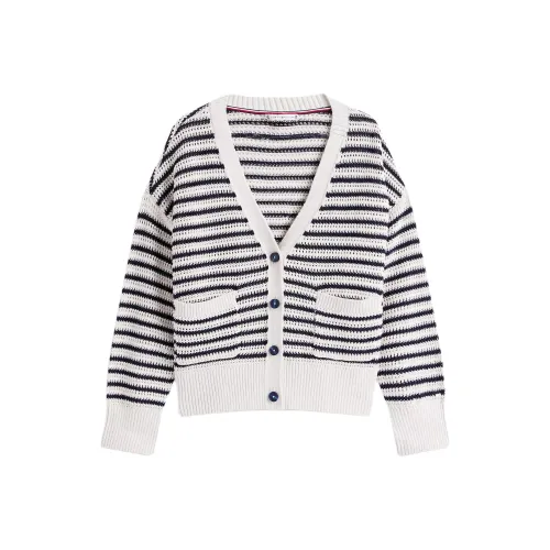 Tommy Hilfiger Морской Синий Полоска Женские Свитера
