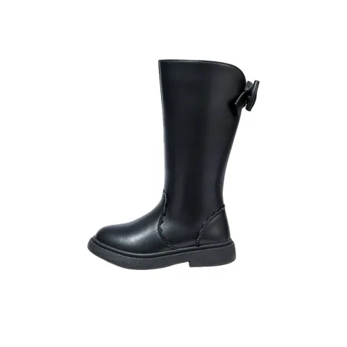 Snoffy Детские кожаные сапоги, черные, Kids