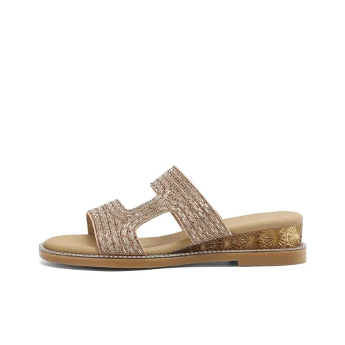 HLA Резиновые Аbrasion-Resistant Слипоны Женские Шампанское