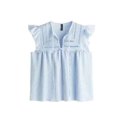 H M Светло-синие Женские Рубашки