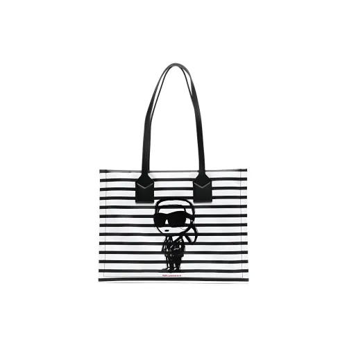 Karl Lagerfeld Полиамид Тоут Сумка Сумка для покупок Сумка на плечо Средняя Унисекс Черный и Белый