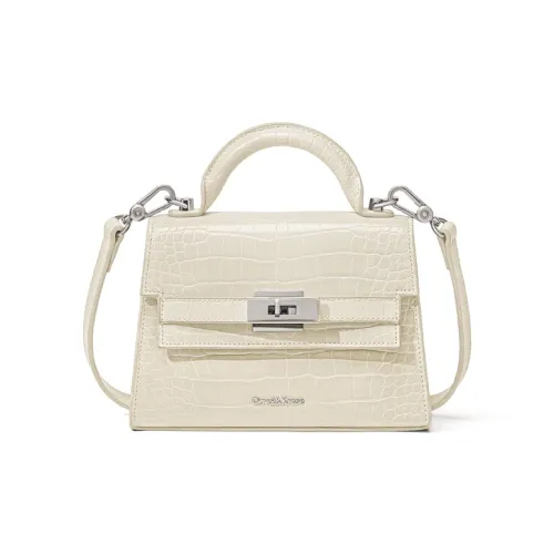 CinvaiKrose Сумка Kelly Сумка через плечо Сумка обычная Женская Бежевая из коровьей кожи и синтетической кожи